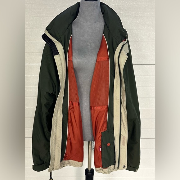 L L Bean Olive Green detachable fleece lined Men’s jacket 0BCY9 Sz 2XL - Picture 9 of 14